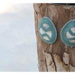 Shell And Felt Earrings - Completely Hand Made.